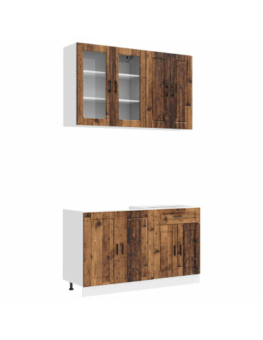 Unità Cucina PORTO 4 pcs Legno antico Legno ingegnerizzato