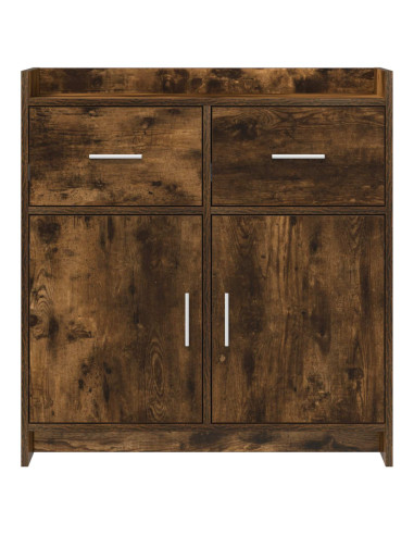 Credenza Rovere Fumo 75 x 36 x 80 cm Legno ingegnerizzato