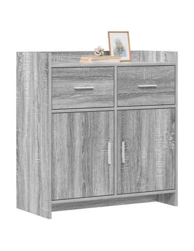 Credenza Sonoma grigio 75 x 36 x 80 cm Legno ingegnerizzato