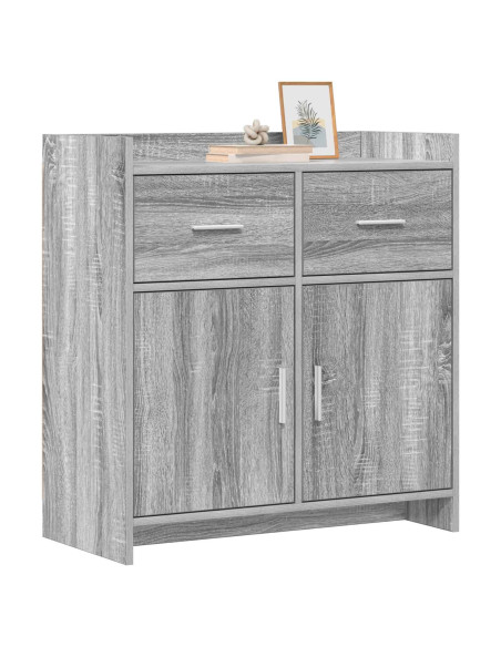 Credenza Sonoma grigio 75 x 36 x 80 cm Legno ingegnerizzato