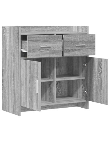 Credenza Sonoma grigio 75 x 36 x 80 cm Legno ingegnerizzato