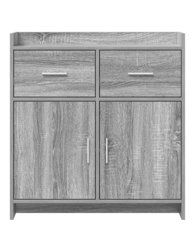 Credenza Sonoma grigio 75 x 36 x 80 cm Legno ingegnerizzato