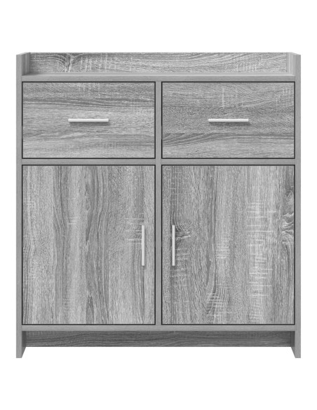 Credenza Sonoma grigio 75 x 36 x 80 cm Legno ingegnerizzato