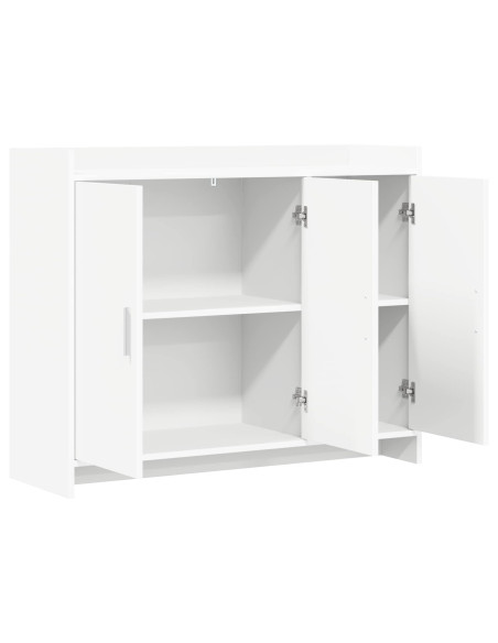 Credenza Bianco 98,5 x 33 x 80 cm Legno ingegnerizzato