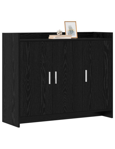 Credenza Rovere Nero 98,5 x 33 x 80 cm Legno ingegnerizzato