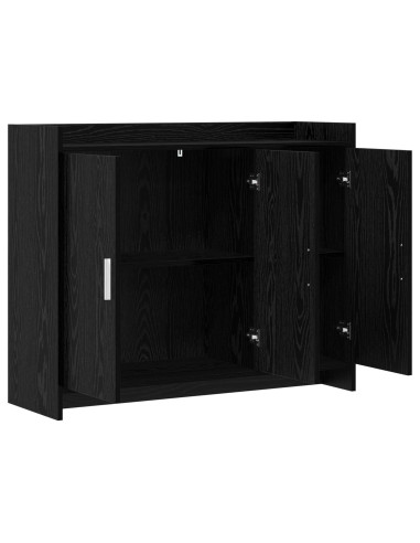 Credenza Rovere Nero 98,5 x 33 x 80 cm Legno ingegnerizzato