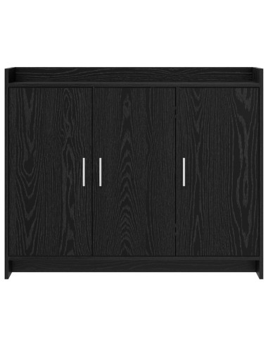 Credenza Rovere Nero 98,5 x 33 x 80 cm Legno ingegnerizzato