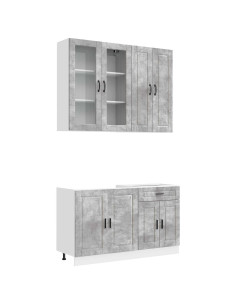 Unità Cucina PORTO 4 pcs Grigio Cemento Legno ingegnerizzato 2