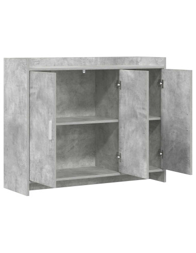Credenza Grigio Cemento 98,5 x 33 x 80 cm Legno ingegnerizzato