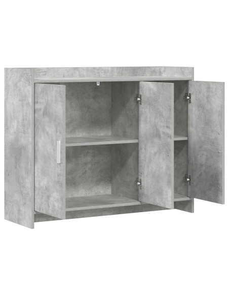 Credenza Grigio Cemento 98,5 x 33 x 80 cm Legno ingegnerizzato