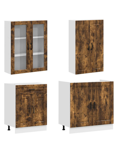 Unità Cucina PORTO 4 pcs Rovere Fumo Legno ingegnerizzato