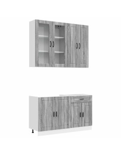 Unità Cucina PORTO 4 pcs Sonoma grigio Legno ingegnerizzato 2