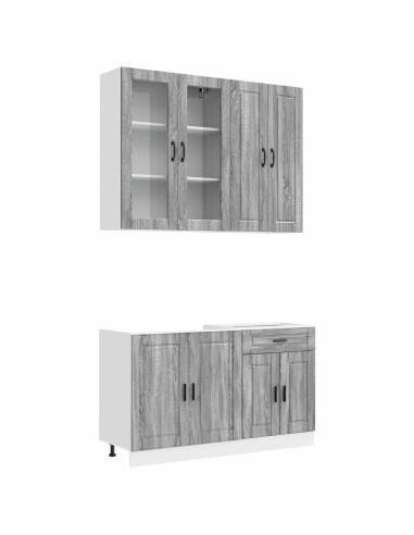 Unità Cucina PORTO 4 pcs Sonoma grigio Legno ingegnerizzato
