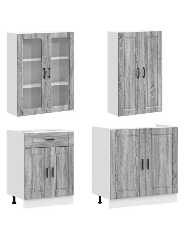 Unità Cucina PORTO 4 pcs Sonoma grigio Legno ingegnerizzato