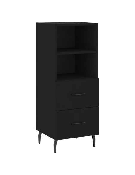 Credenza Nero 34,5x34x90 cm in Legno Multistrato