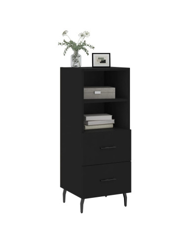 Credenza Nero 34,5x34x90 cm in Legno Multistrato