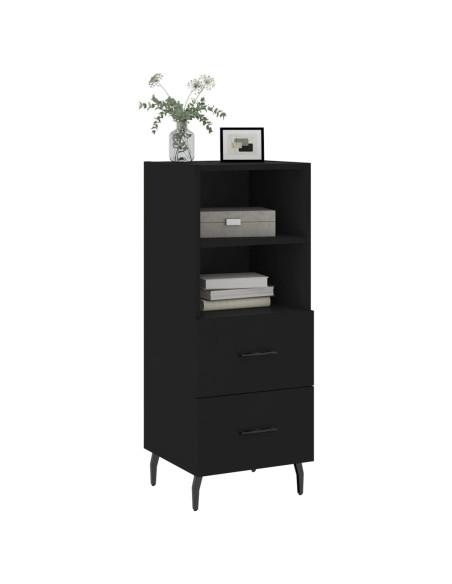 Credenza Nero 34,5x34x90 cm in Legno Multistrato
