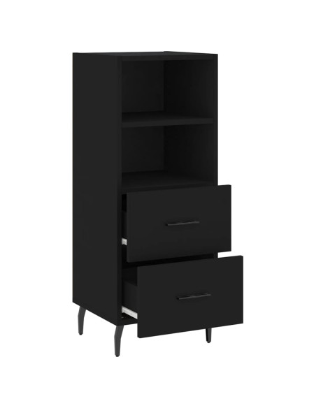 Credenza Nero 34,5x34x90 cm in Legno Multistrato