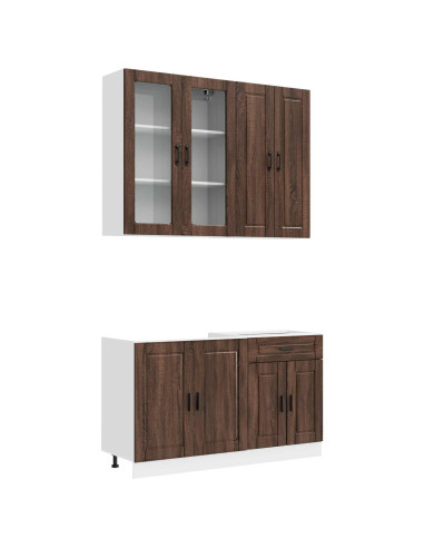 Unità Cucina PORTO 4 pcs Rovere Marrone Legno ingegnerizzato