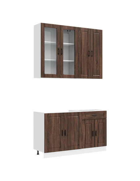 Unità Cucina PORTO 4 pcs Rovere Marrone Legno ingegnerizzato