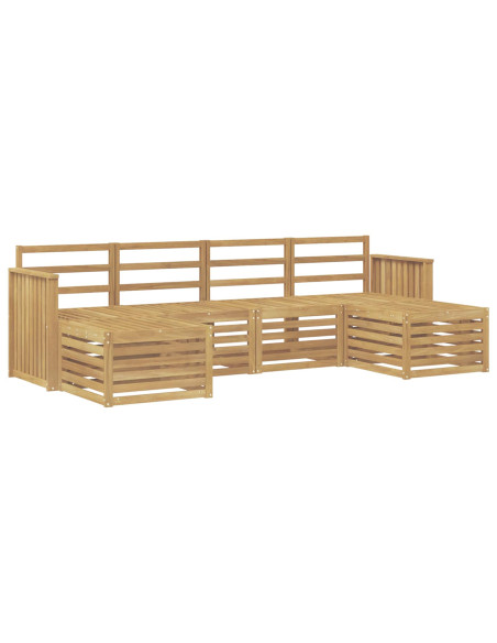 Set di divani da esterno 6 pcs Bianco 249 x 122,5 x 73 cm