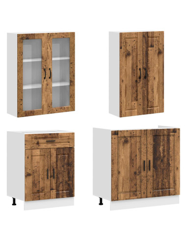 Unità Cucina PORTO 4 pcs Legno antico Legno ingegnerizzato