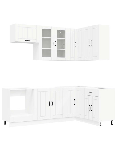 Unità Cucina LUCCA 8 pcs Bianco Legno ingegnerizzato