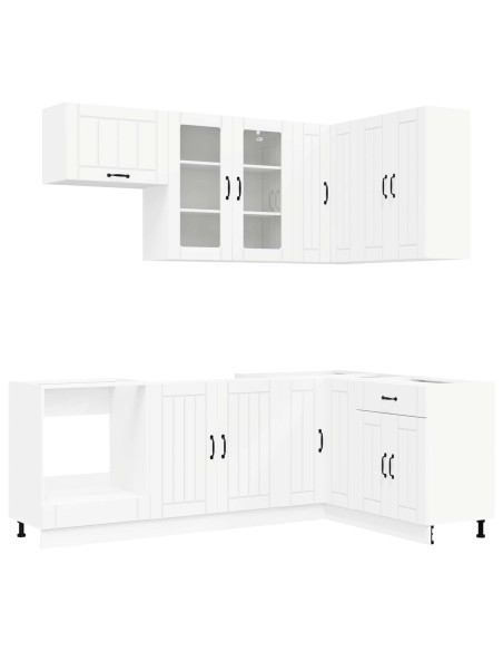 Unità Cucina LUCCA 8 pcs Bianco Legno ingegnerizzato