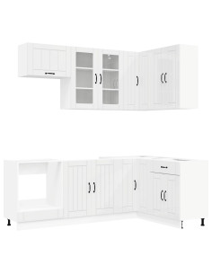 Unità Cucina LUCCA 8 pcs Bianco Lucido Legno ingegnerizzato 2