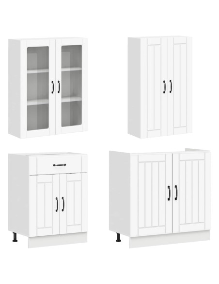Unità Cucina LUCCA 8 pcs Bianco Legno ingegnerizzato