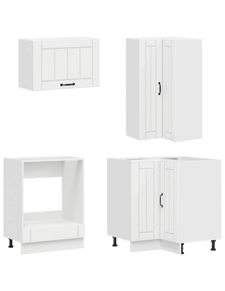 Unità Cucina LUCCA 8 pcs Bianco Lucido Legno ingegnerizzato