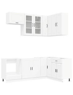 Unità Cucina PORTO 8 pcs Bianco Legno ingegnerizzato 2