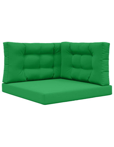Cuscino per divano da esterno 3 pcs Verde Poliestere