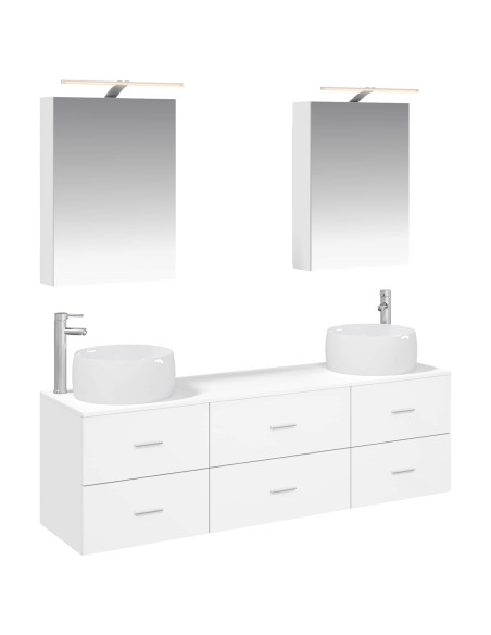 Set di mobili per il bagno 5 pcs Bianco