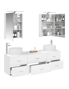 Set di mobili per il bagno 5 pcs Bianco 2