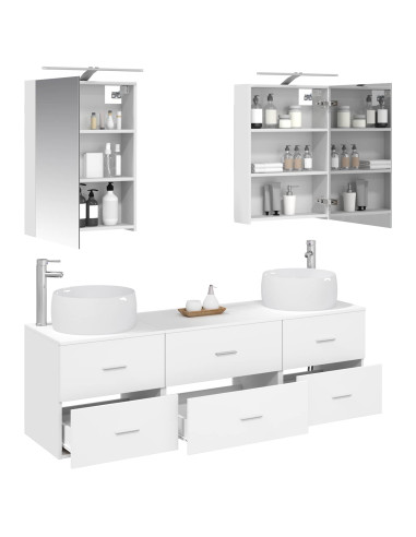 Set di mobili per il bagno 5 pcs Bianco