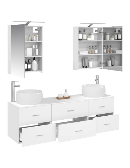 Set di mobili per il bagno 5 pcs Bianco