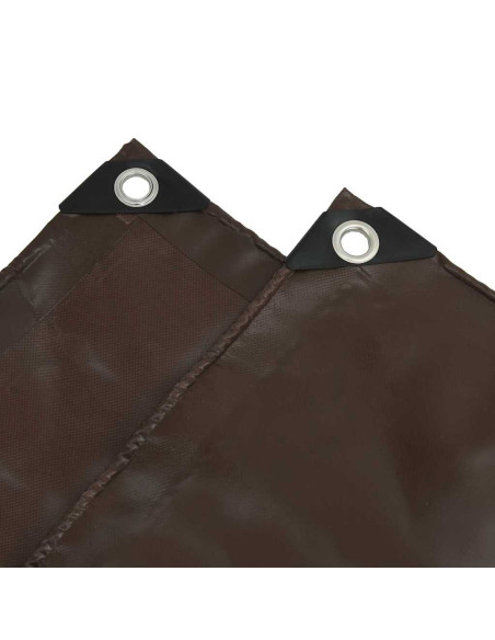 Telo 650g / m² Marrone 1,5 x 10 m Tela con rivestimento in PVC