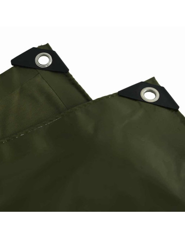 Telo 650g / m² Verde oliva 2 x 3 m Tela con rivestimento in PVC
