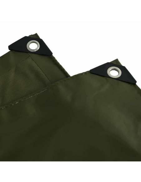 Telo 650g / m² Verde oliva 2 x 3 m Tela con rivestimento in PVC