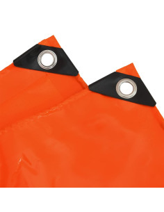 Telo 650g / m² Arancione 1,5 x 2 m Tela con rivestimento in PVC