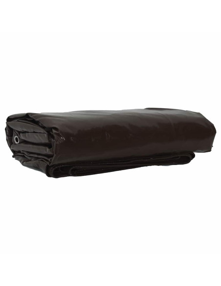 Telo 650g / m² Marrone 1 x 2,5 m Tela con rivestimento in PVC