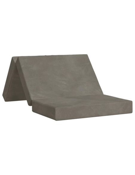 Divano Letto Pieghevole 80 x 67 x 45 cm Grigio Chiaro