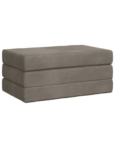 Divano Letto Pieghevole 80 x 67 x 45 cm Grigio Chiaro