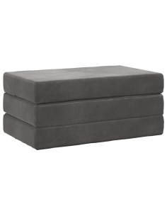 Divano Letto Pieghevole 80 x 67 x 45 cm Grigio Scuro 2