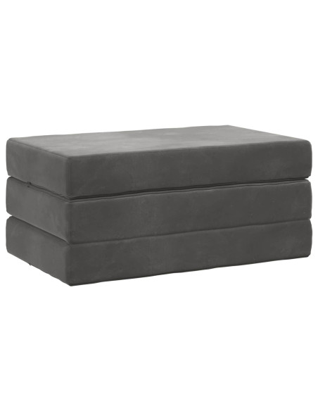 Divano Letto Pieghevole 80 x 67 x 45 cm Grigio Scuro