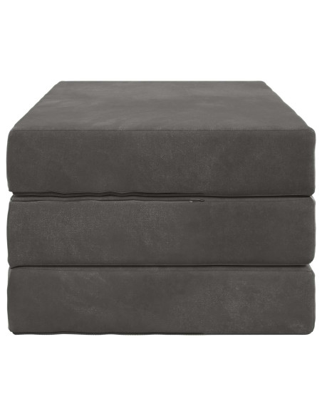 Divano Letto Pieghevole 80 x 67 x 45 cm Grigio Scuro