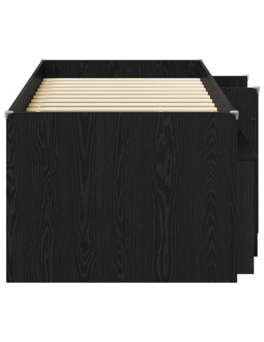 Struttura Letto Loft con Mobile 3 pcs Nero Legno multistrato