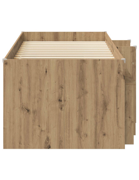 Struttura Letto Loft con Mobile 3 pcs Rovere Artigianale