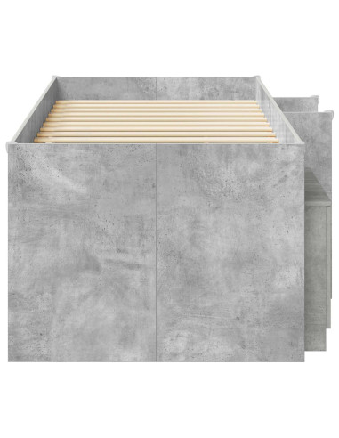 Struttura Letto Loft con Mobile con porta 3 pz Grigio Cemento